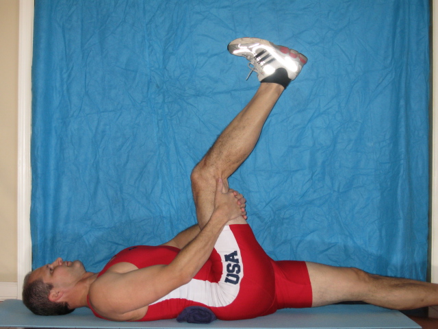 Active-static hamstring stretch